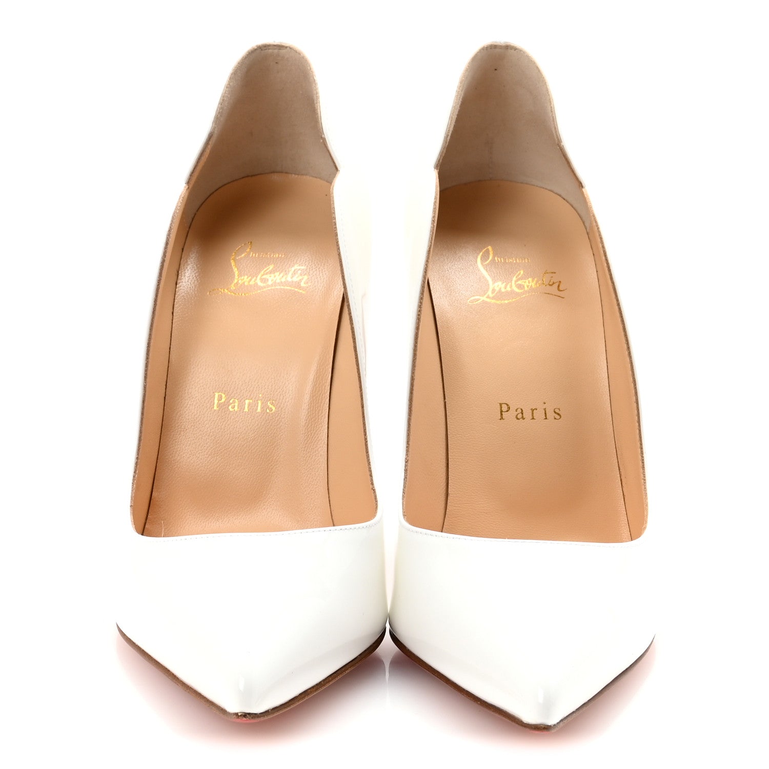 Christian Louboutin Patent Hot Chick 100 Pumps 39 White 3 of 9