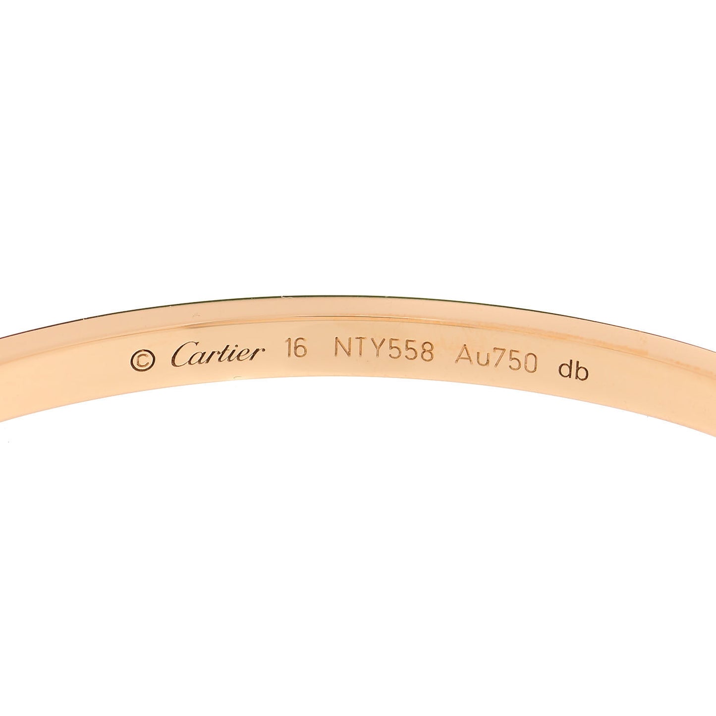18K Pink Gold Small LOVE Bracelet 16