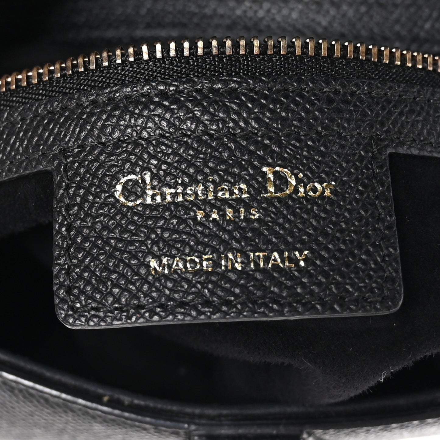 Grained Calfskin Saddle Bag With Strap Black