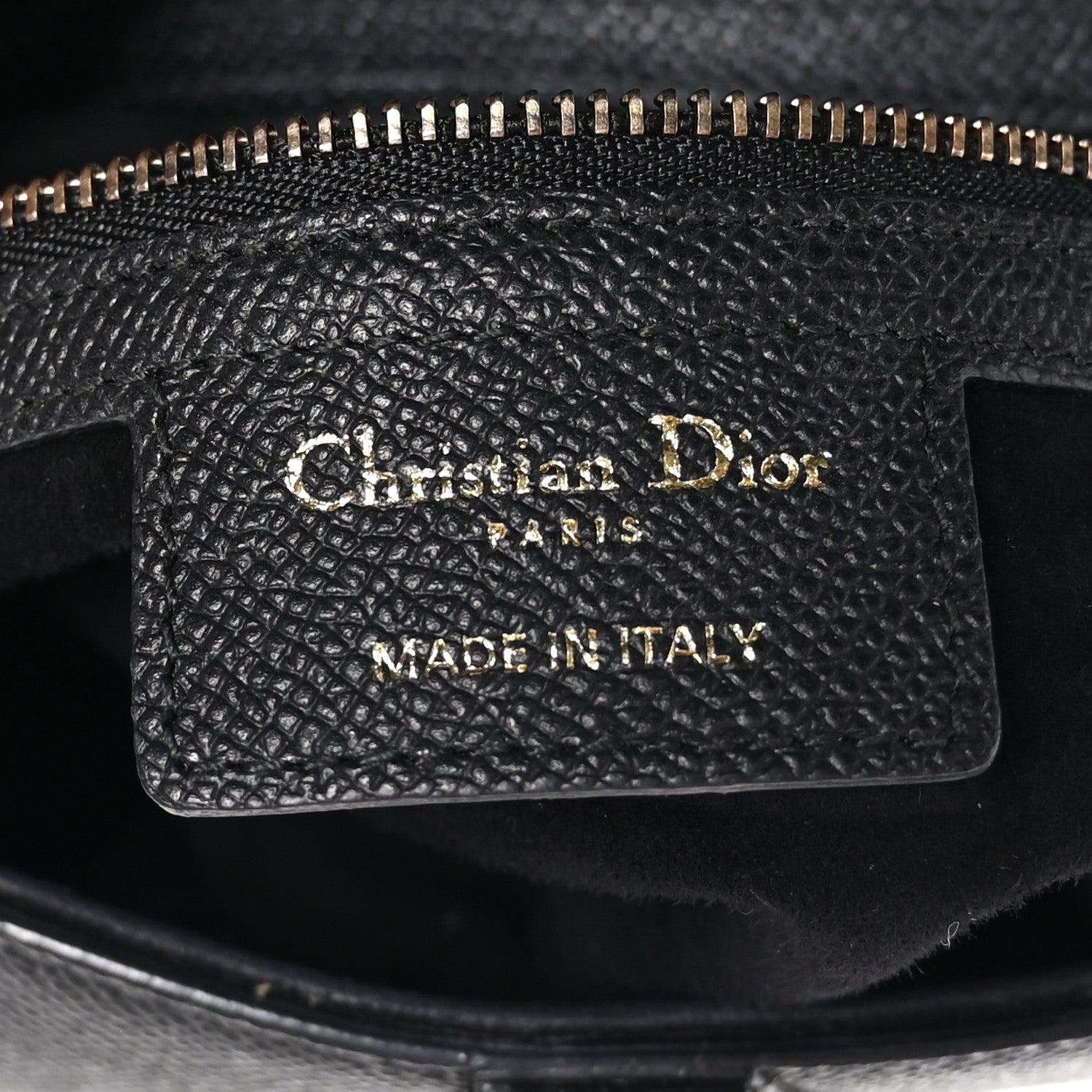 Christian Dior Grained Calfskin Saddle Bag With Strap Black 6 of 9