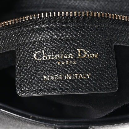 Christian Dior Grained Calfskin Saddle Bag With Strap Black 6 of 9