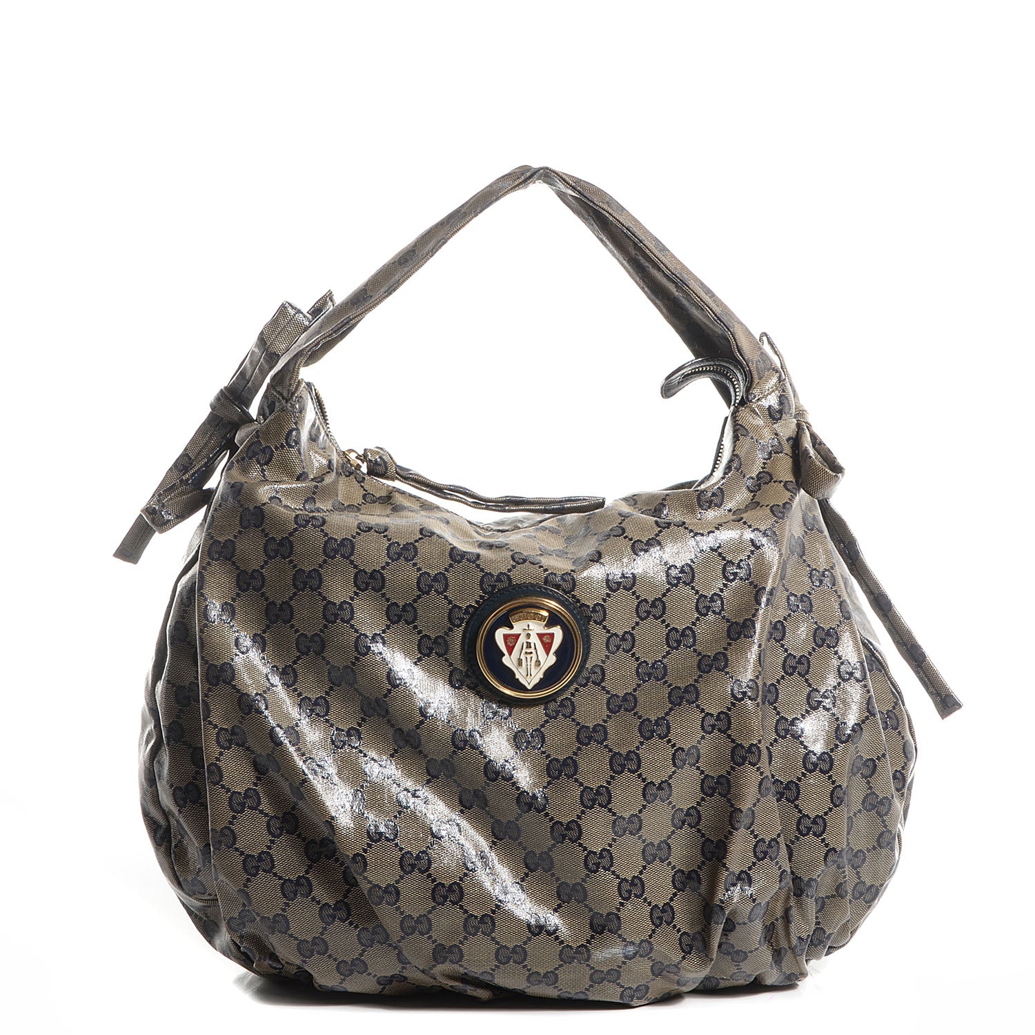 Gucci Crystal Monogram Medium Hysteria Hobo Navy Blue 1 of 7