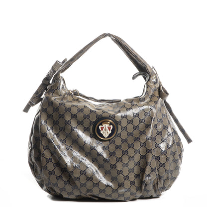 Gucci Crystal Monogram Medium Hysteria Hobo Navy Blue 1 of 7