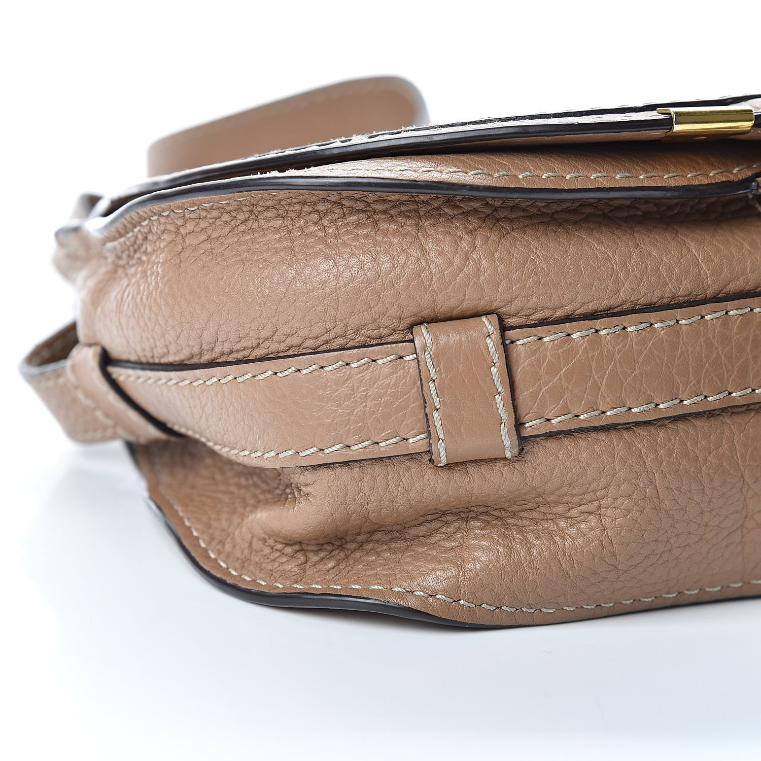 Chloe Calfskin Mini Marcie Round Crossbody Bag Nut 10 of 12