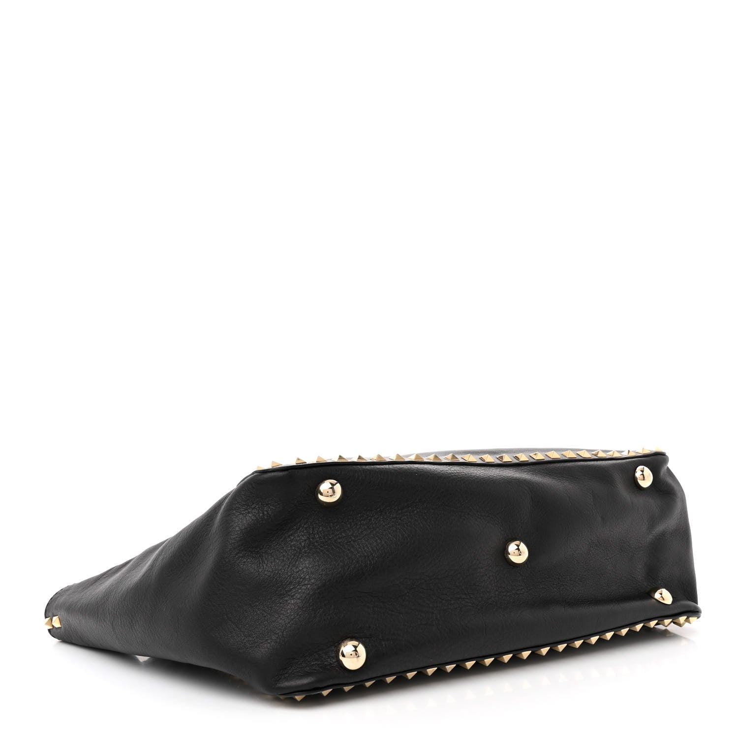 Valentino Garavani Vitello Medium Rockstud Tote Black 4 of 12
