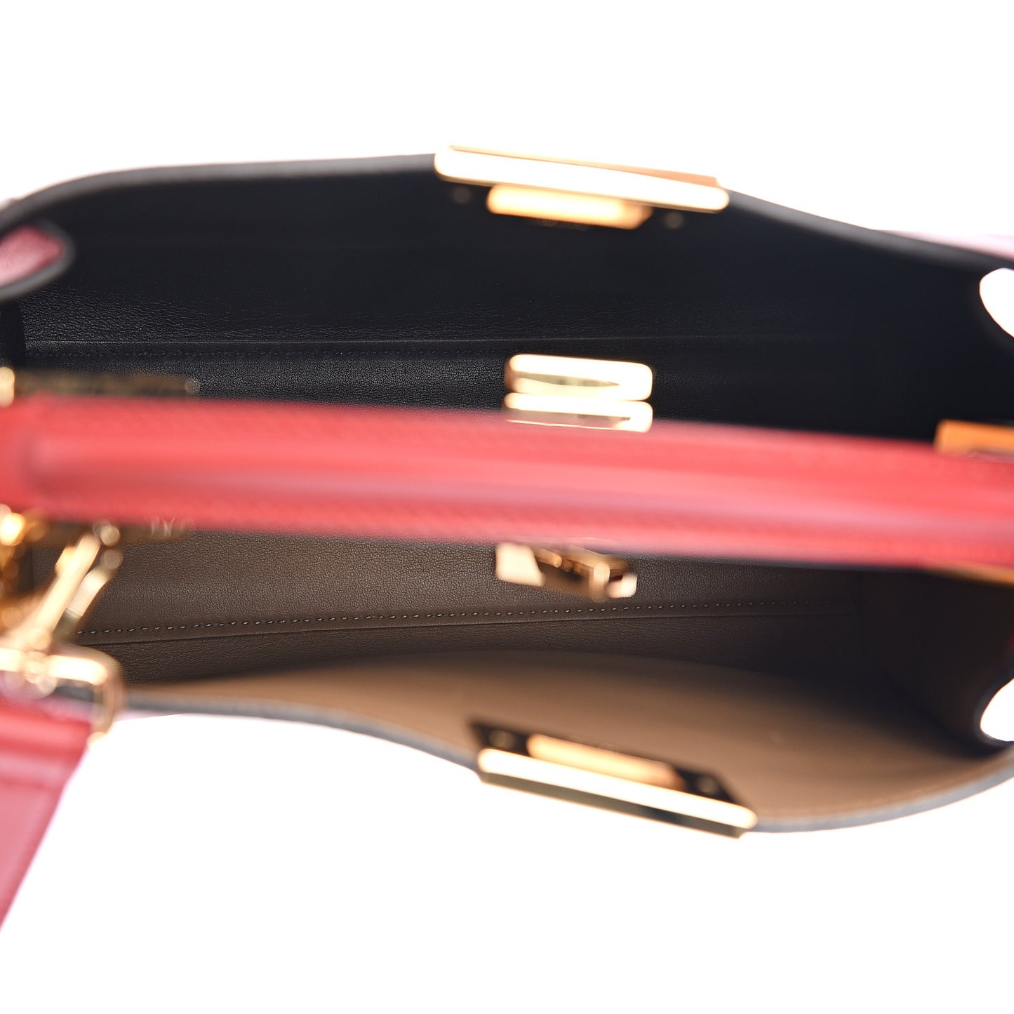 Vitello Tahiti Burro Bi-Color Medium Peekaboo Iconic Essentially Satchel Fragola Orzo