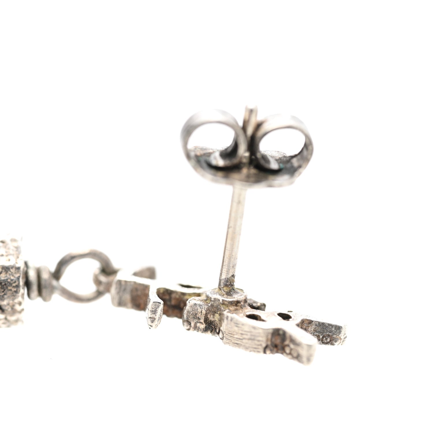 Saint Laurent Metal Monogram Loulou Tassel Earrings Silver 5 of 5