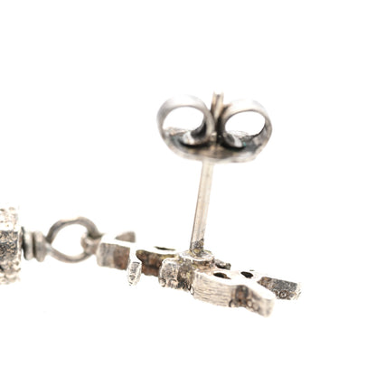 Saint Laurent Metal Monogram Loulou Tassel Earrings Silver 5 of 5