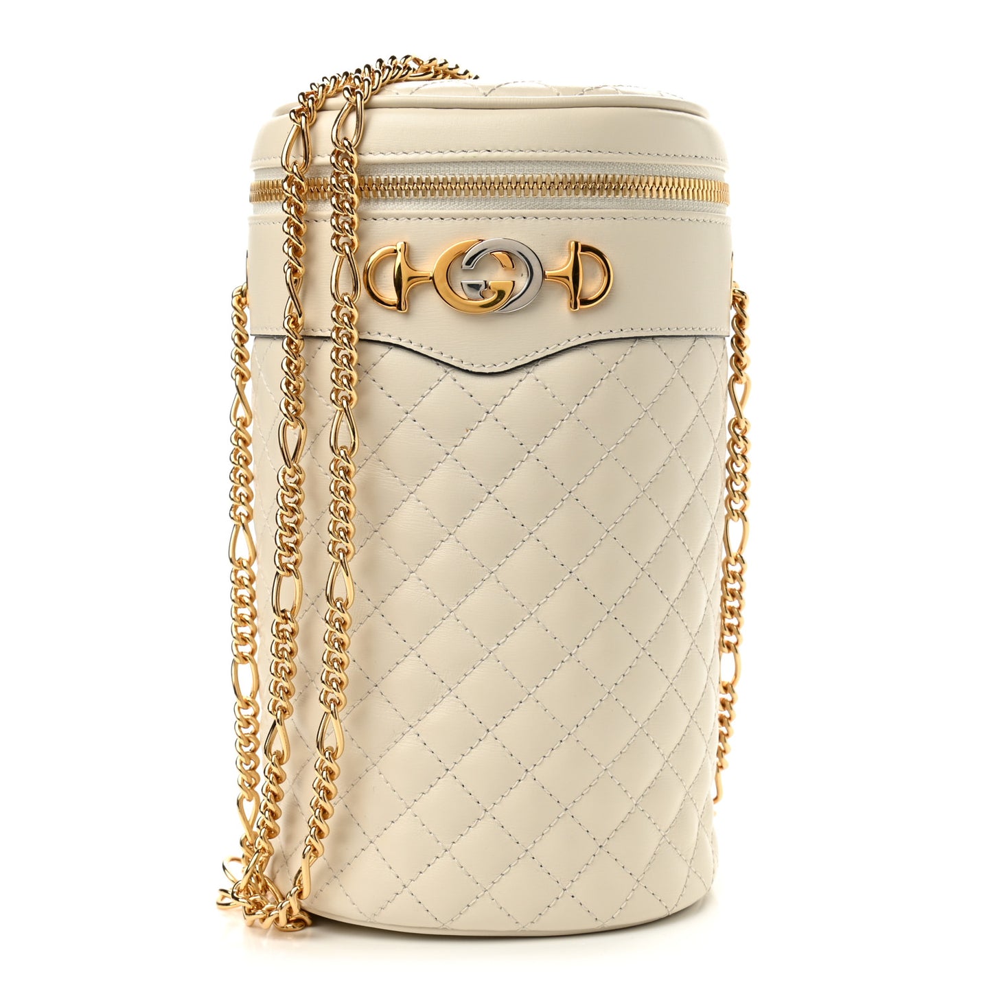 Calfskin Trapuntata Zumi Belt Bag Off White