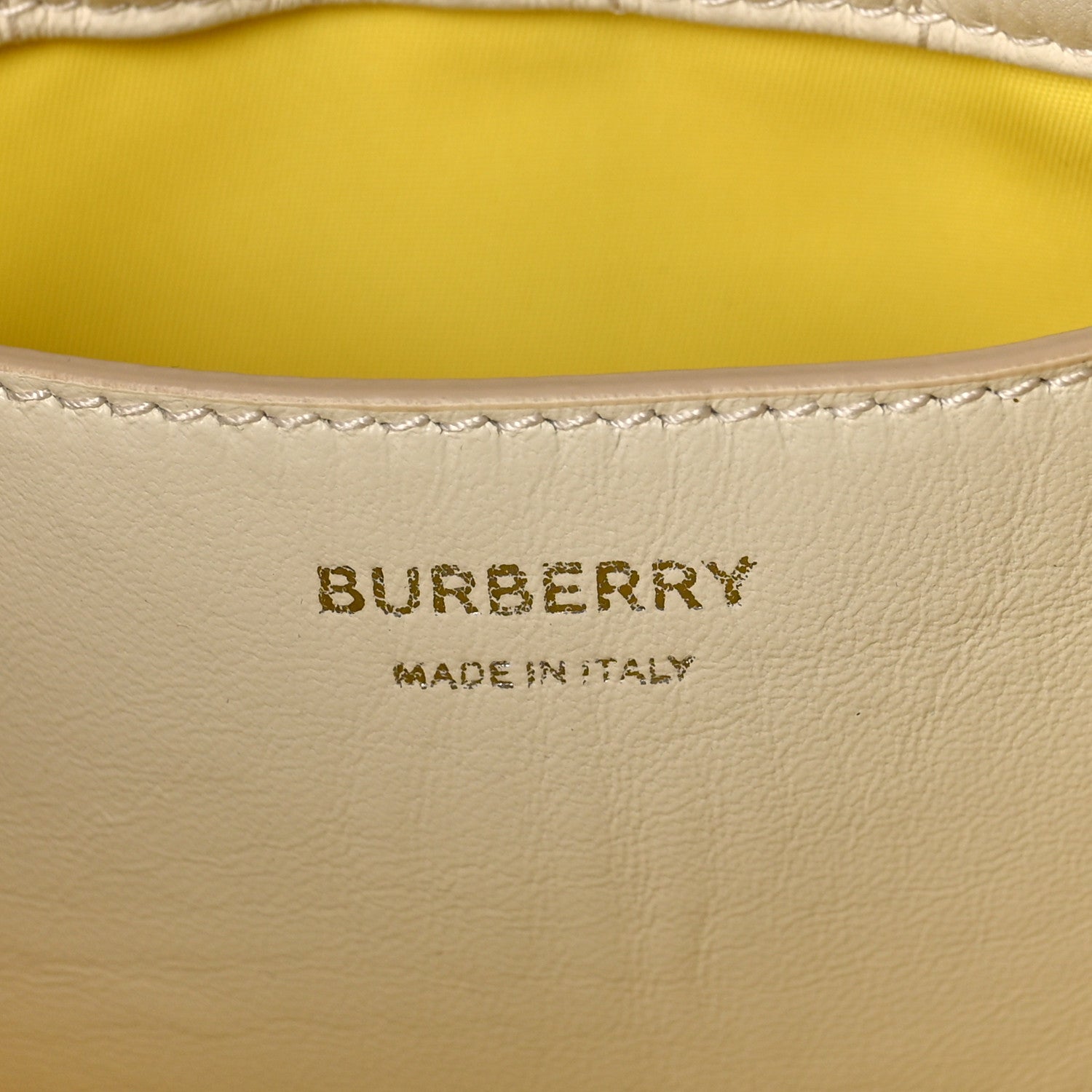 Burberry Lambskin Quilted Small Lola Bucket Bag Pale Vainilla 7 of 9