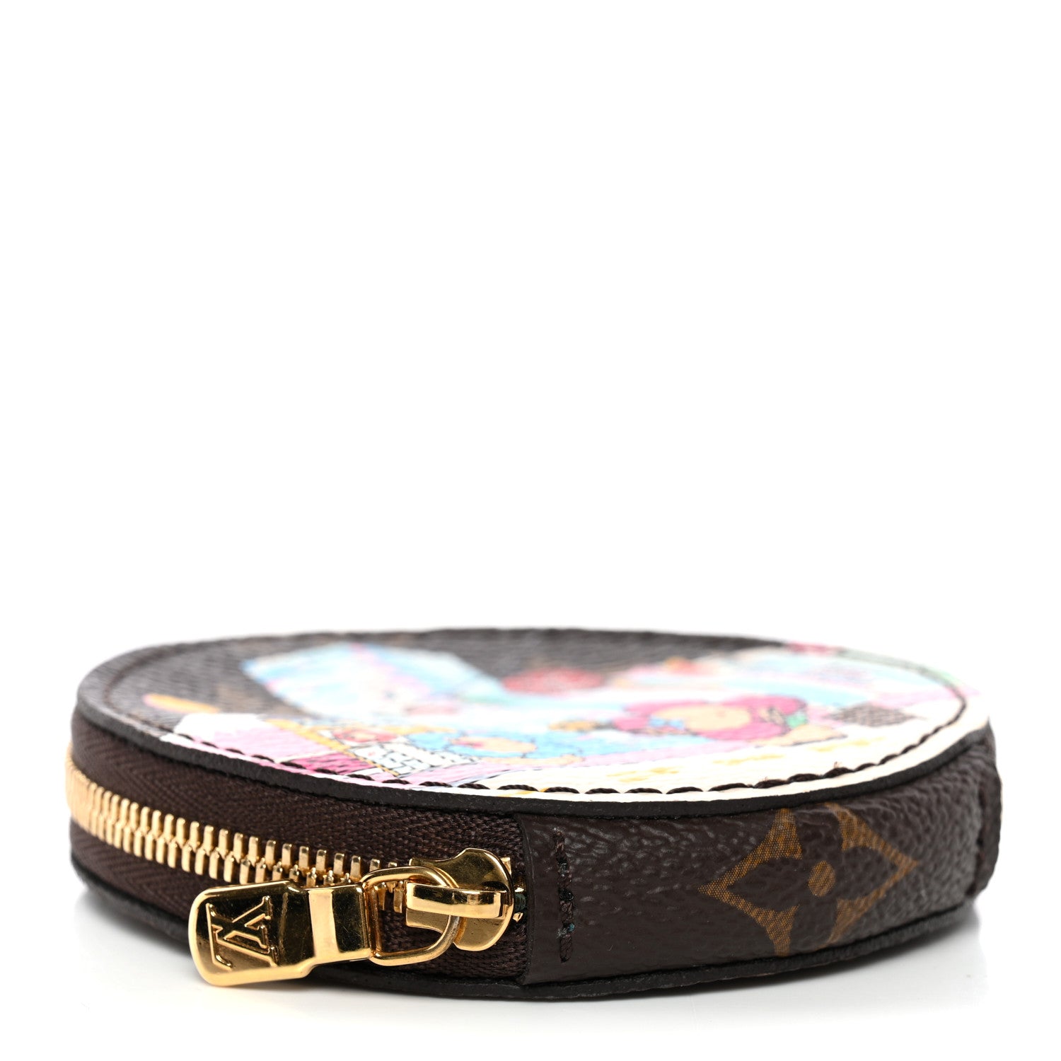 Louis Vuitton Monogram 2022 Christmas Animation Tokyo Round Coin Purse Blue 4 of 6