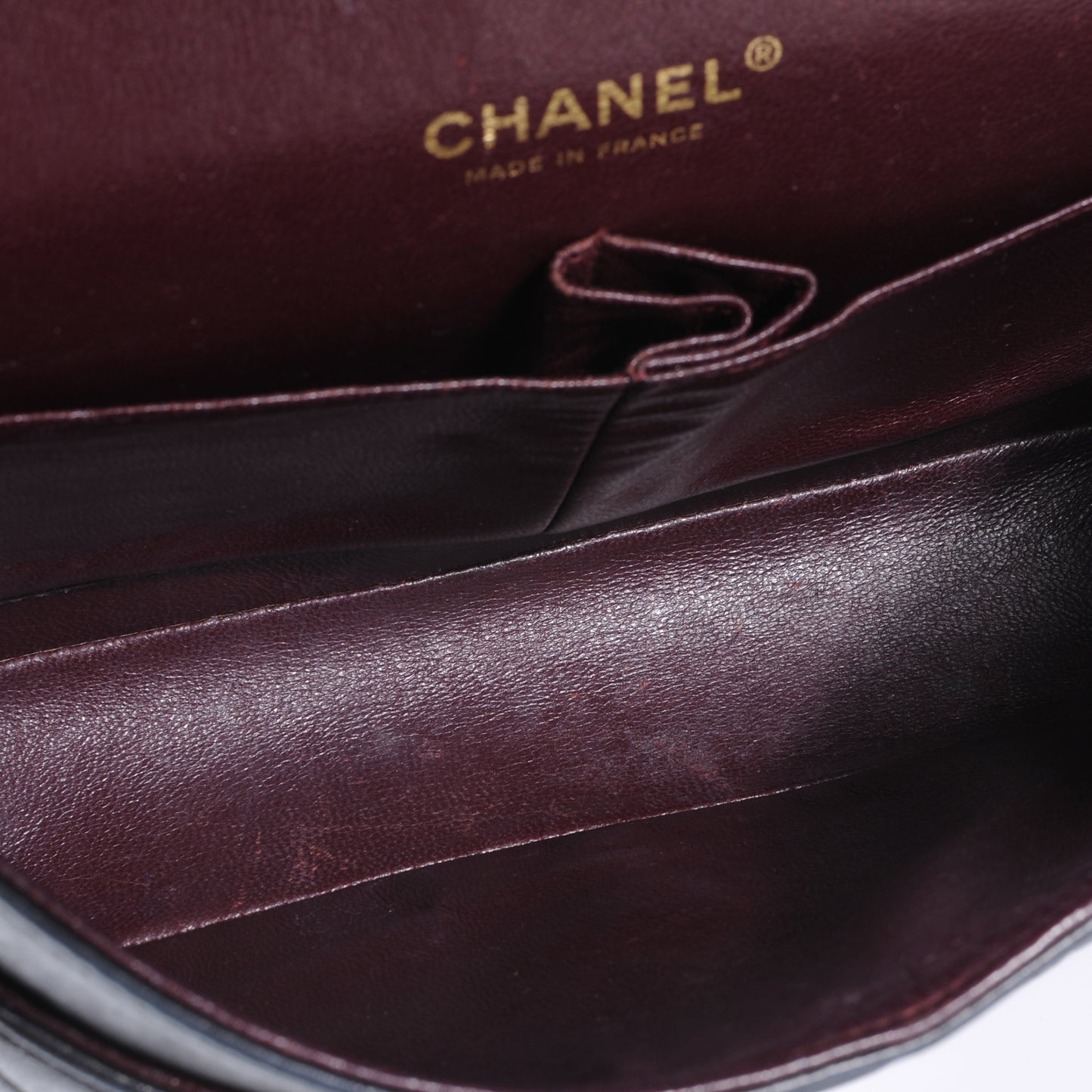 Lambskin Medium Double Flap Black