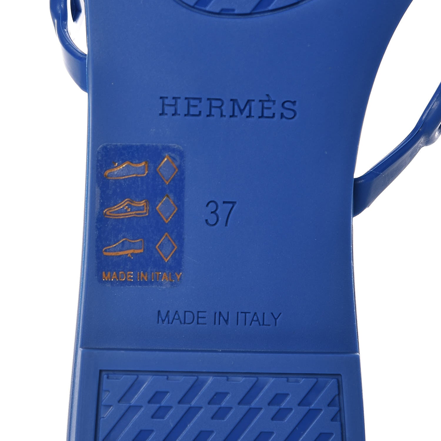Hermes Rubber Chaine d'Ancre Rivage Sandals 37 Bleu Smalt 6 of 8