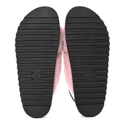 Louis Vuitton Shearling Paseo Sandals 40 Pink 5 of 8