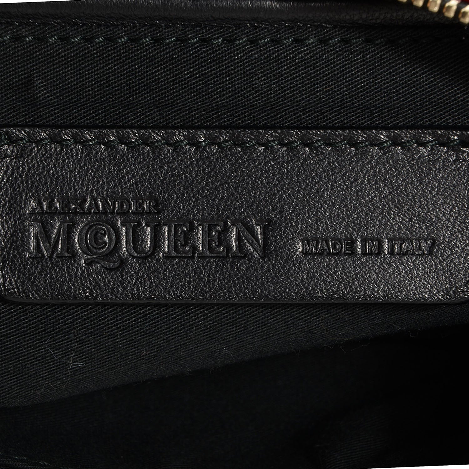 Alexander McQueen Silk Geometric Print De Manta Clutch Black 6 of 7