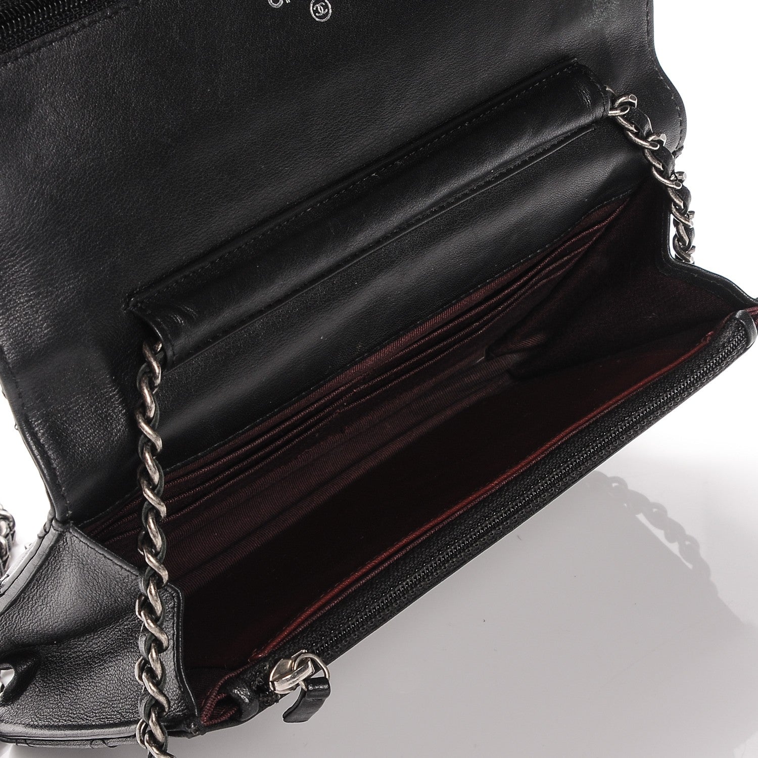 Chanel Aged Calfskin Reissue Wallet On Chain WOC Black 5 of 7