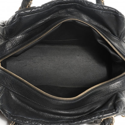 Chanel Distressed Lambskin Lady Braid Bowler Black 5 of 7