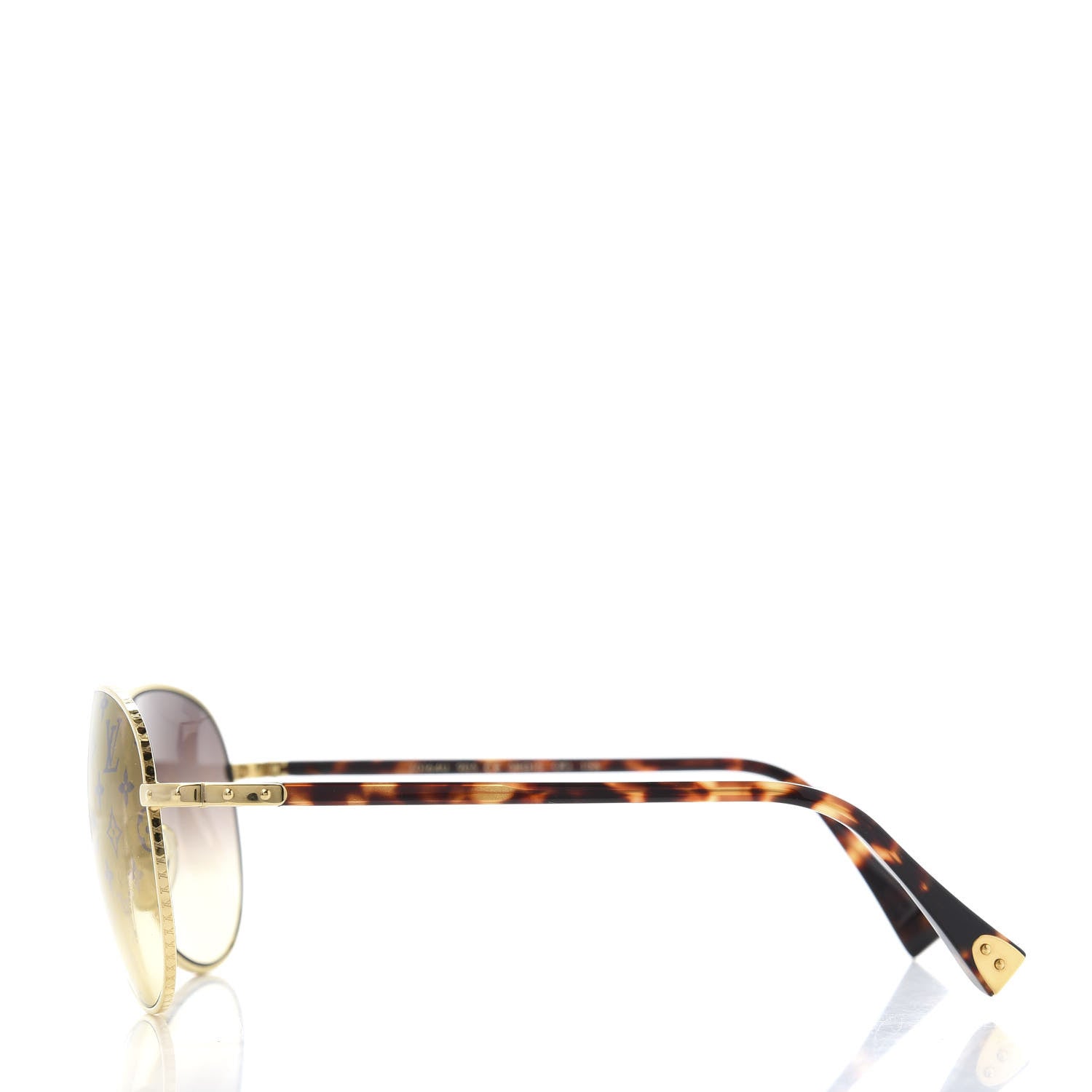 Louis Vuitton Conspiration Pilote Sunglasses Z0164U Gold 3 of 8