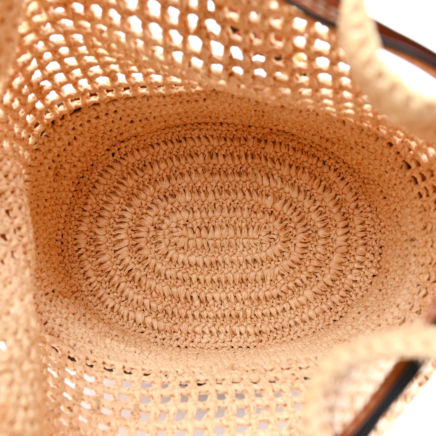 Loewe Raffia Calfskin Balloon Bucket Bag Natural Tan 5 of 10