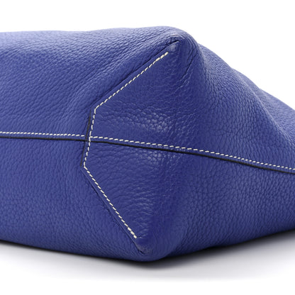 Hermes Taurillon Clemence Double Sens 36 Reversible Tote Graphite Bleu Electrique 12 of 15