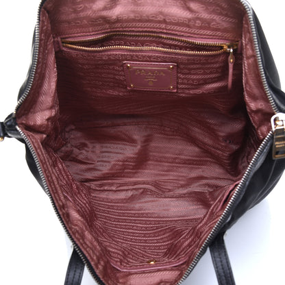 Prada Tessuto Nylon Saffiano Shopping Tote Black 5 of 9