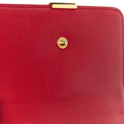 Saint Laurent Lambskin Matelasse Monogram Vicky Tri-Fold Wallet Black 14 of 14