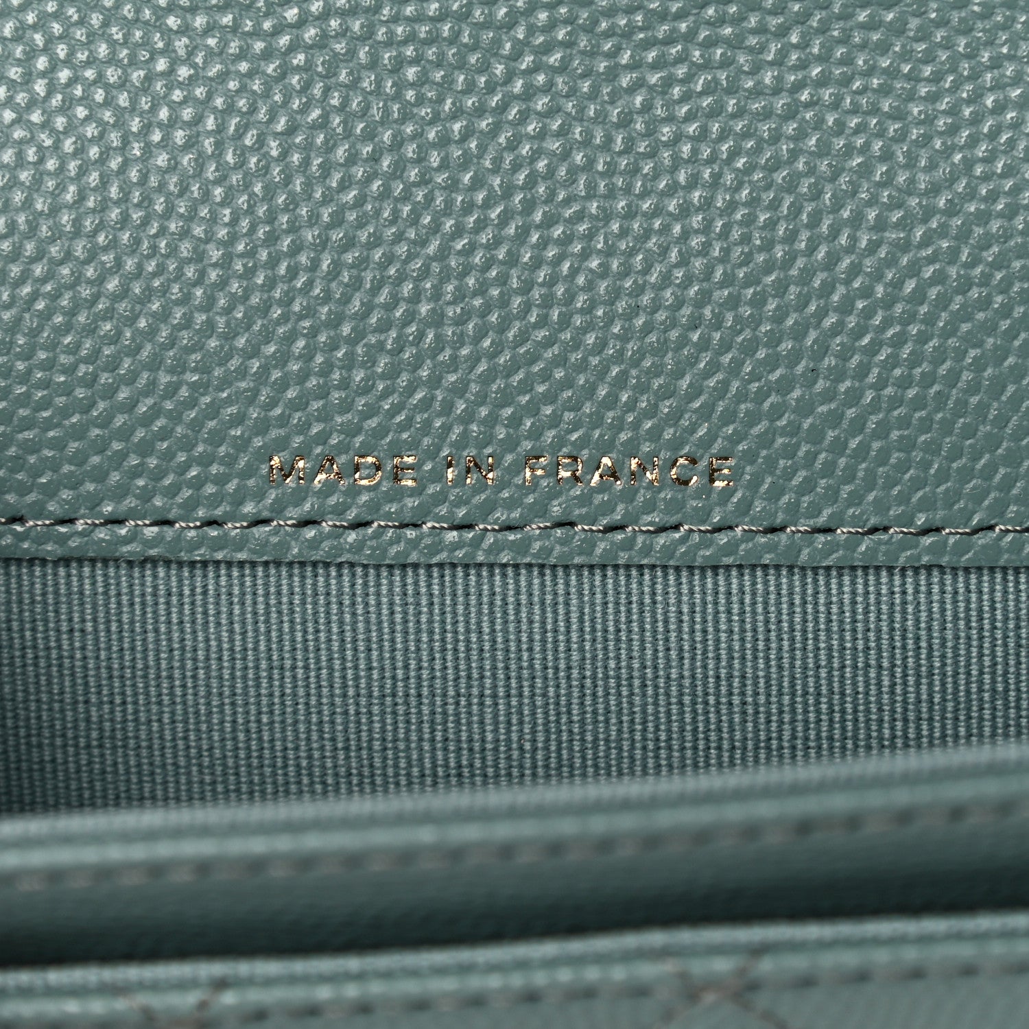 Chanel Caviar Quilted Flap Card Holder Wallet Dark Green 7 of 9