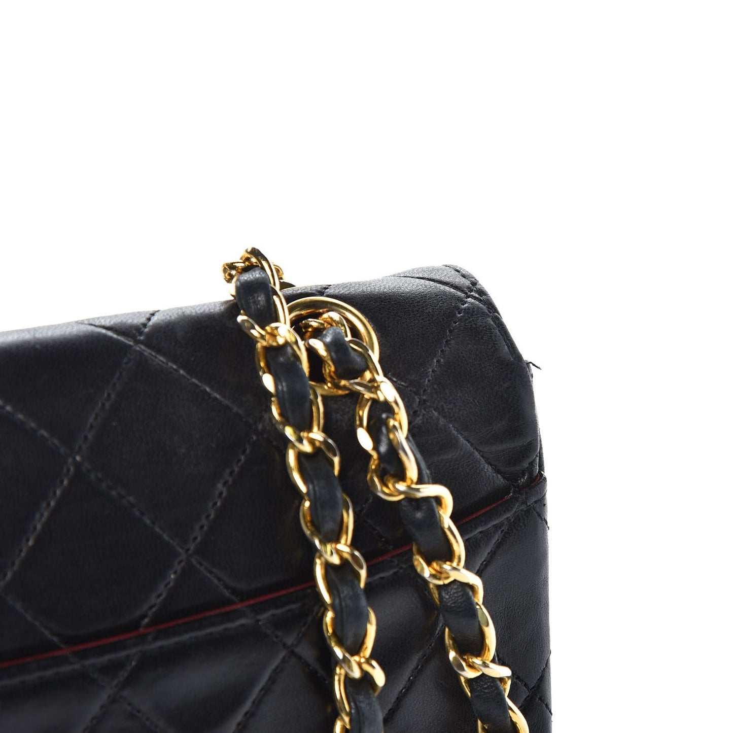 Lambskin Quilted Small Single Flap Black