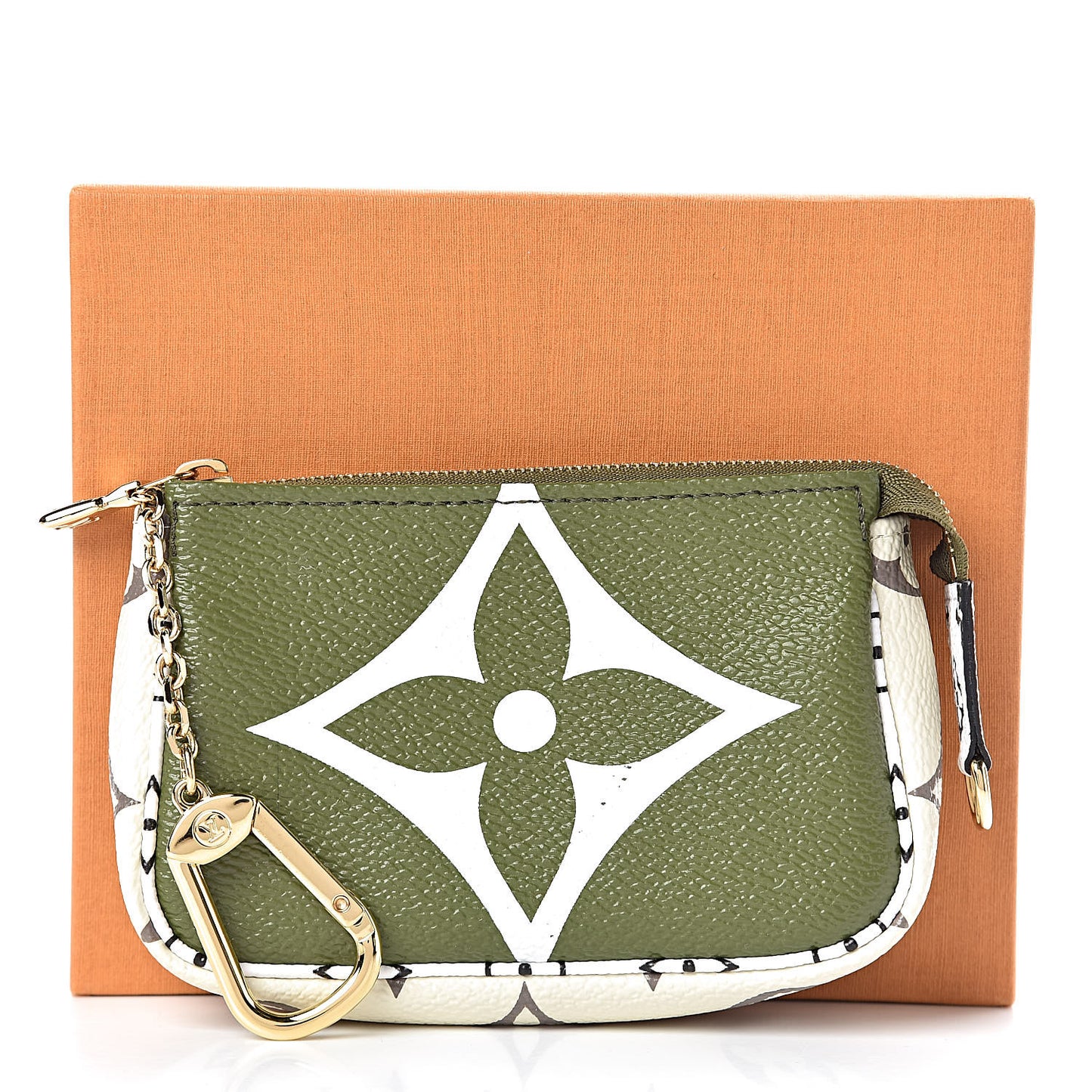 Monogram Giant Micro Pochette Accessories Kaki White