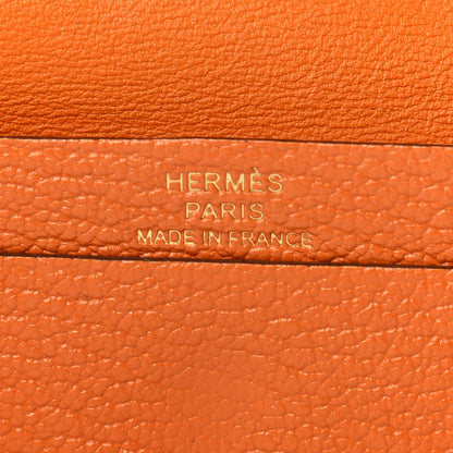 Hermes Chevre Mysore Mini Bearn Wallet Abricot 6 of 7