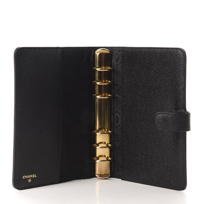 Chanel Caviar CC Medium Ring Agenda Planner Black 5 of 9
