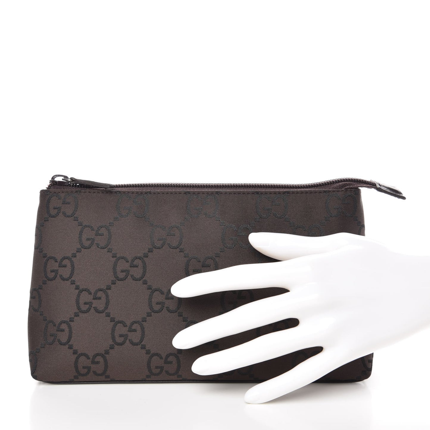 Nylon Monogram Cosmetic Pouch Brown