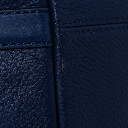 Burberry Grainy Calfskin House Check Canvas Heston Crossbody Blue 13 of 13