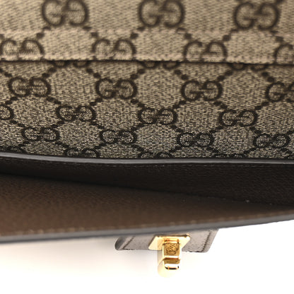 Gucci GG Supreme Monogram Textured Dollar Calfskin Blondie Belt Bag Beige Ebony New Acero 5 of 11