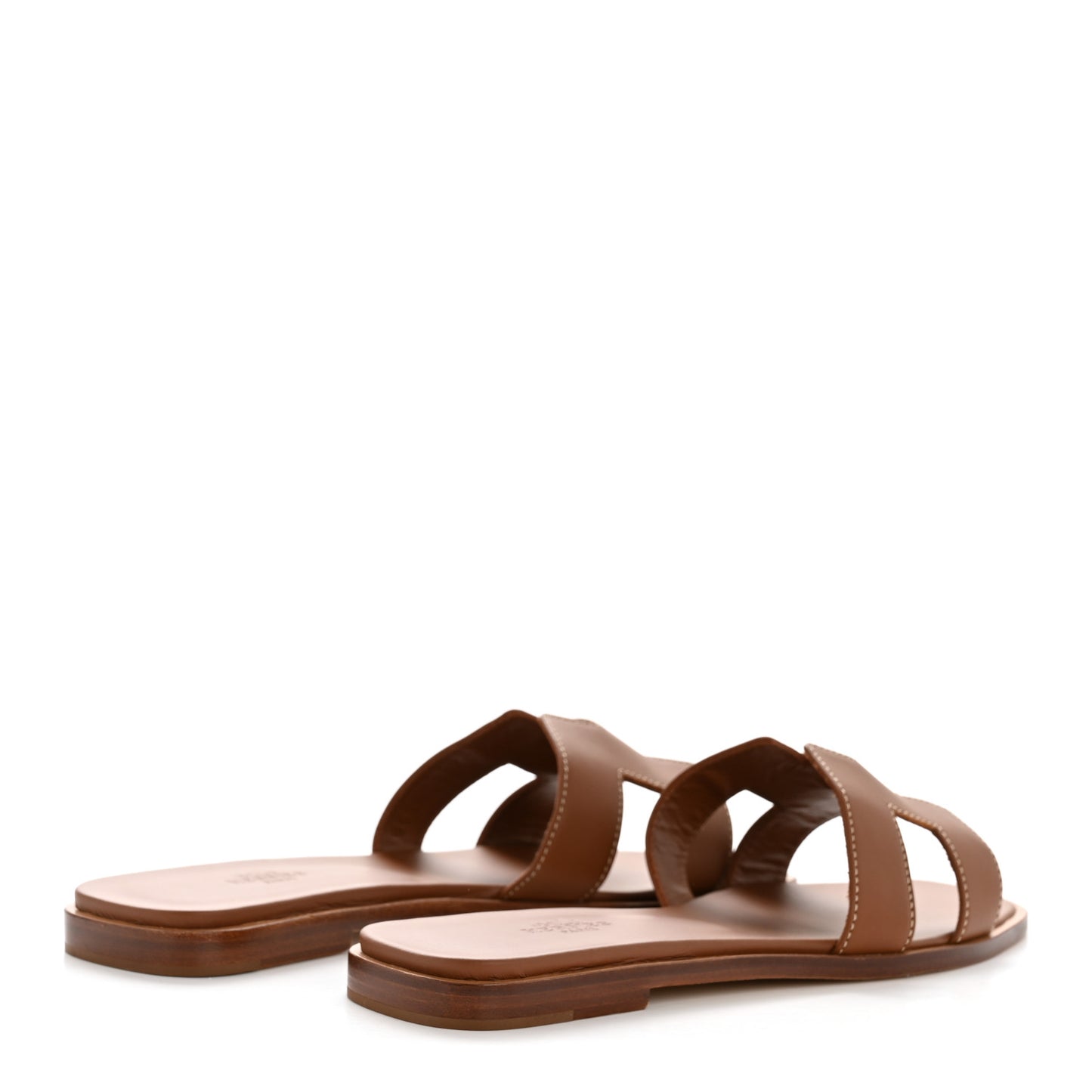 Box Calfskin Oran Sandals 38 Gold