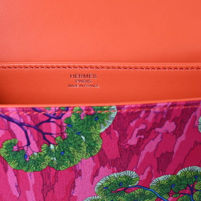 Hermes Swift Silk Sieste Au Paradis 2002 20 Fuchsia Bleu Orange Poppy 6 of 11