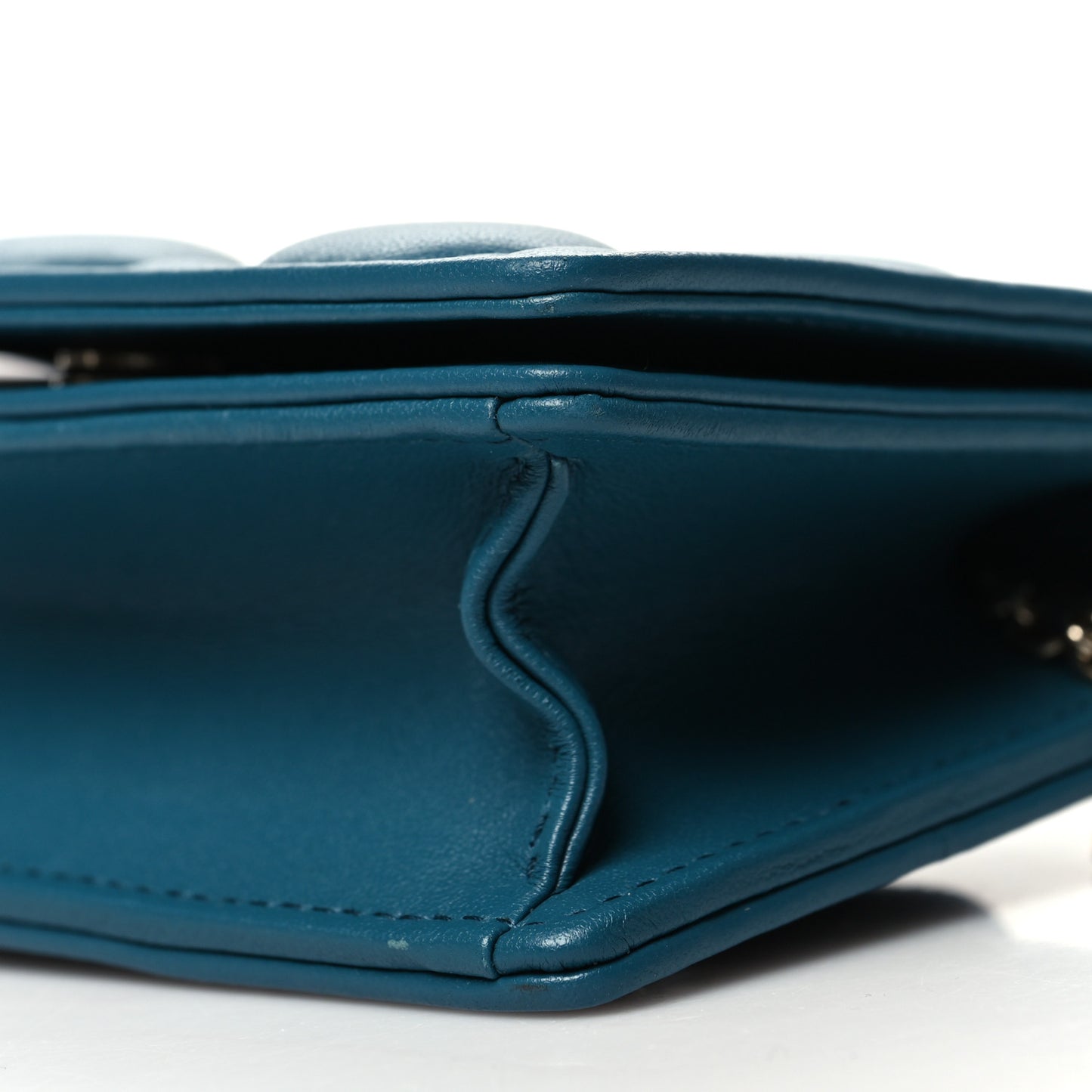 Lambskin Cannage Nano Lady Dior Pouch Deep Ocean