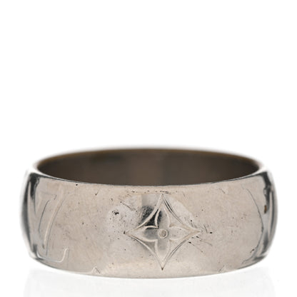 Louis Vuitton Zamac Palladium Monogram Ring M 60 9 Silver 3 of 6