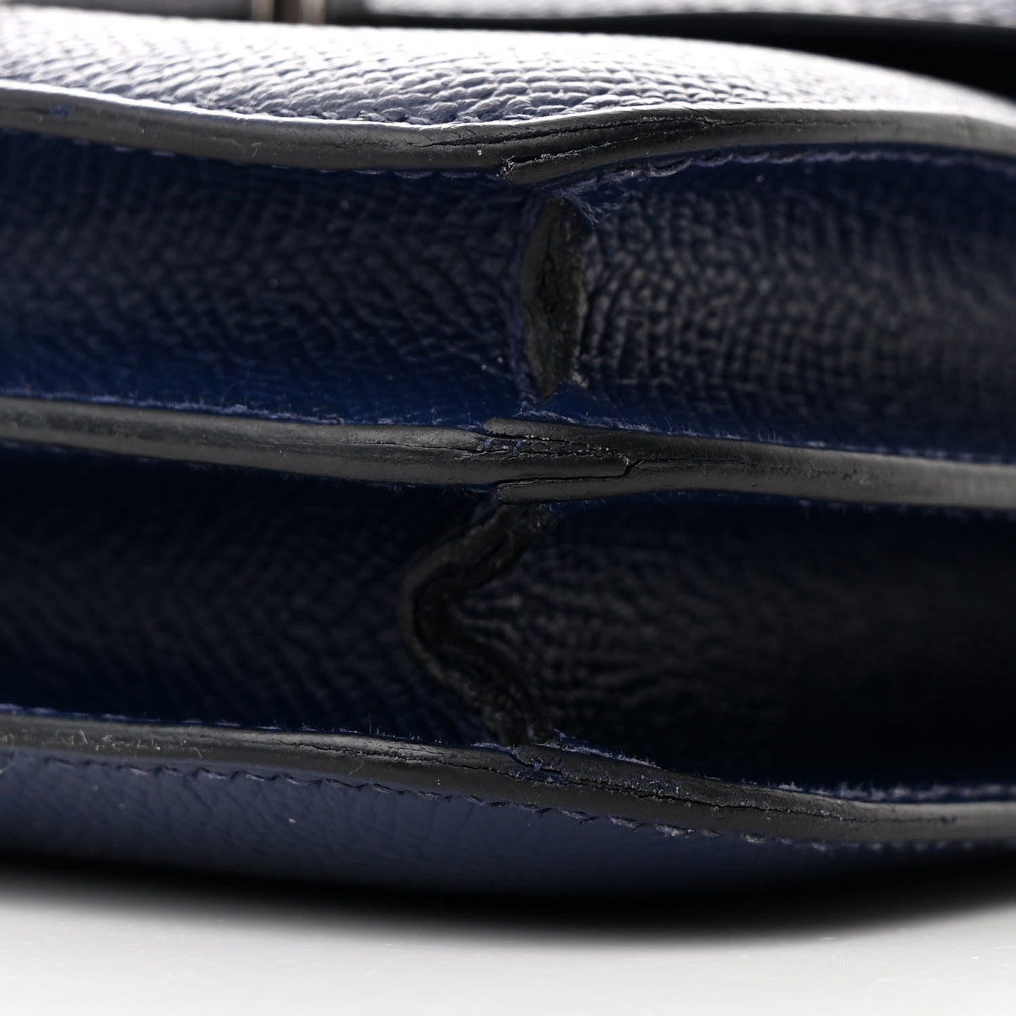 Epsom Enamel Constance 18 Bleu Saphir Orange Poppy