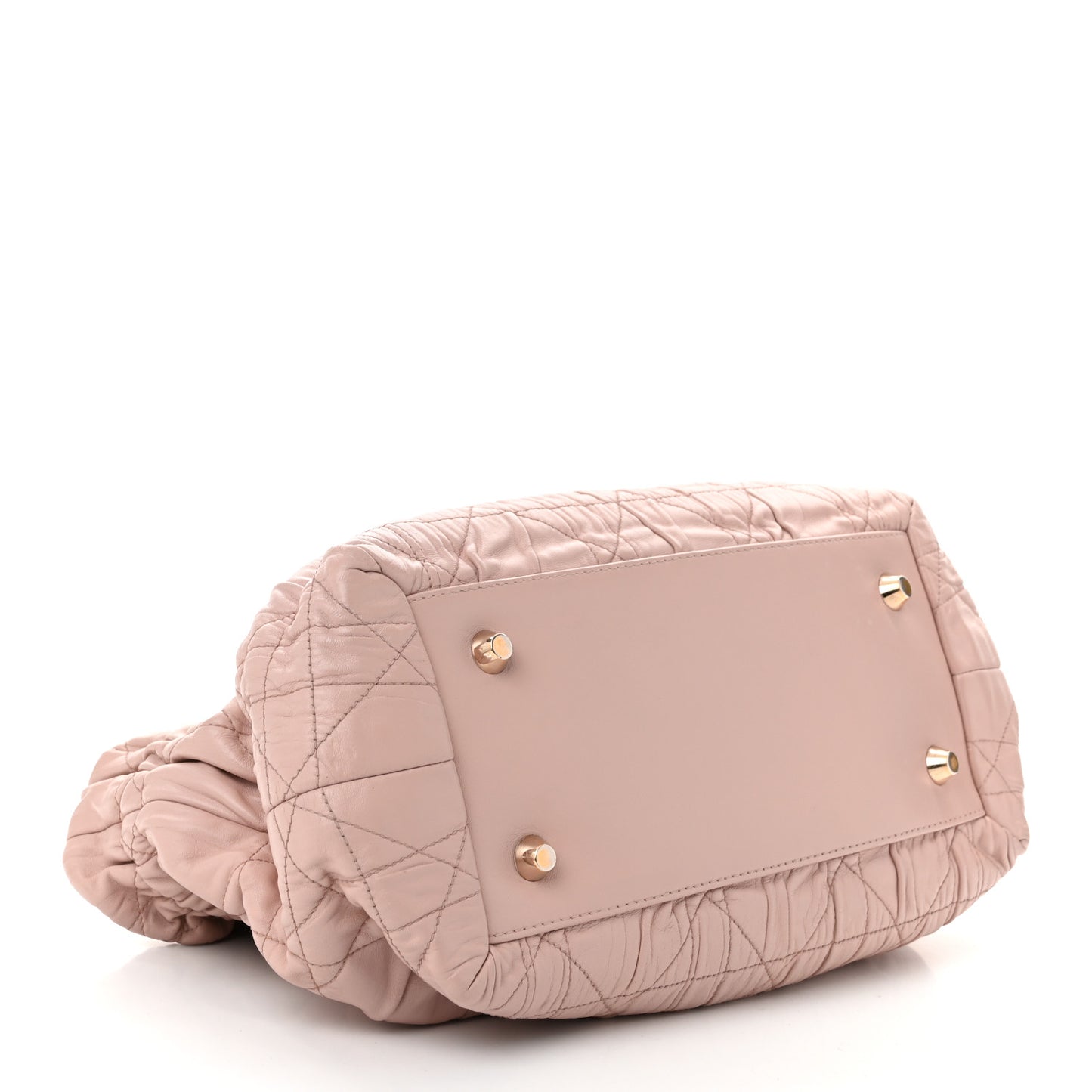 Gaufre Lambskin Cannage Delices Tote Poudre