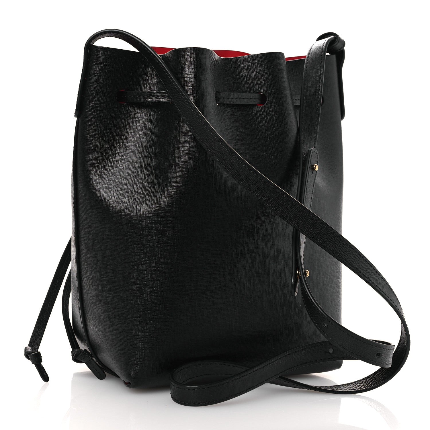 Mansur Gavriel Calfskin Mini Bucket Bag Black Flamma 3 of 10