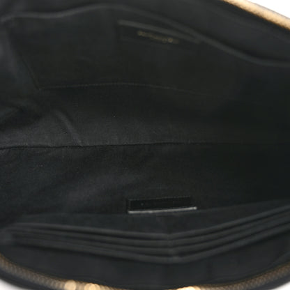 Saint Laurent Calfskin Matelasse Chevron Monogram Document Holder Black 5 of 9