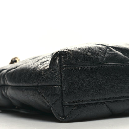 Chanel Lambskin Quilted Small Drawstring Shopping Bag Black 9 of 10