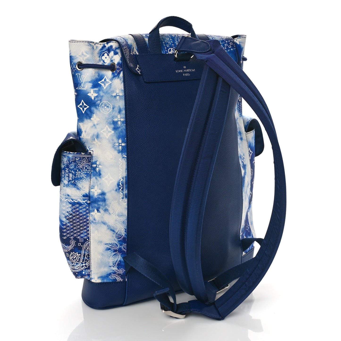 Cowhide Monogram Bandana Christopher MM Backpack Blue