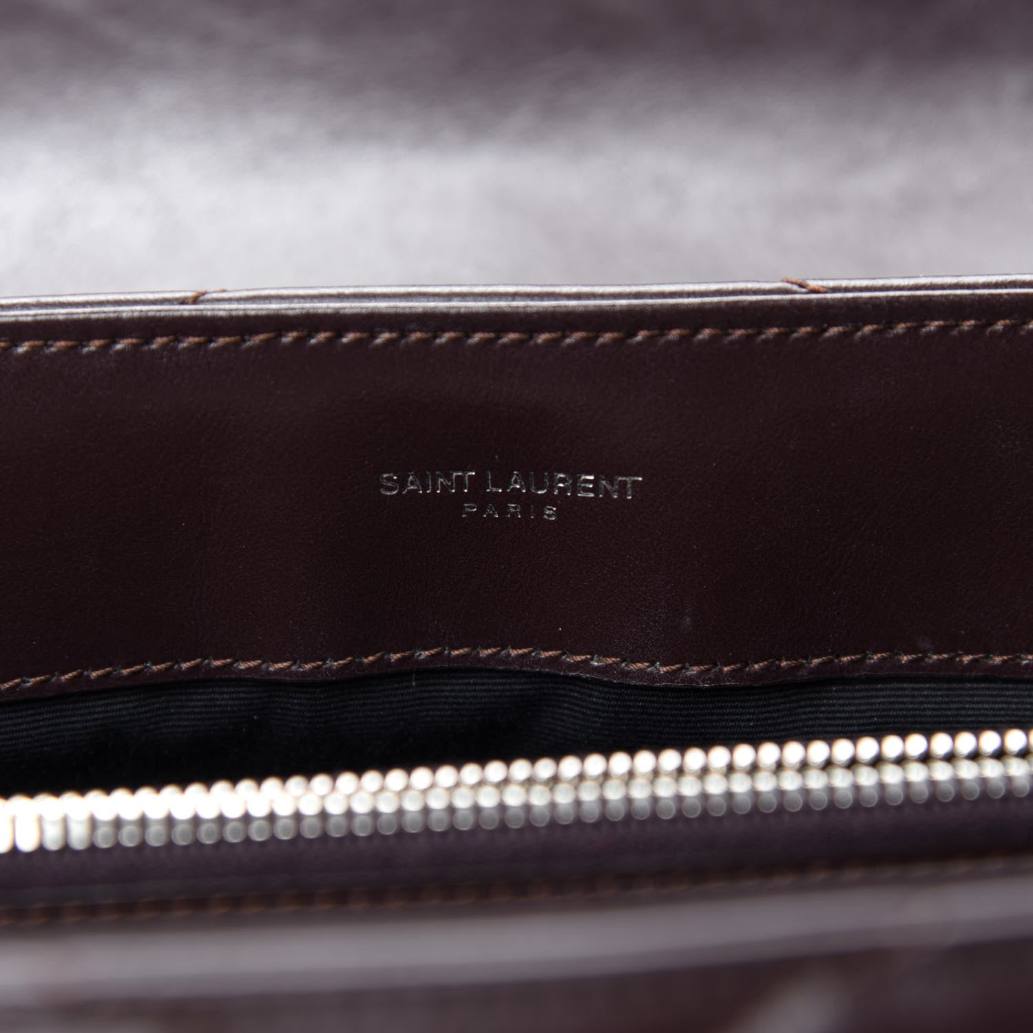 Saint Laurent Calfskin Y Quilted Monogram Medium Loulou Chain Satchel Amaranto 9 of 11