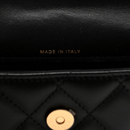 Chanel Lambskin Quilted CC Hook Card Holder Black 7 of 9