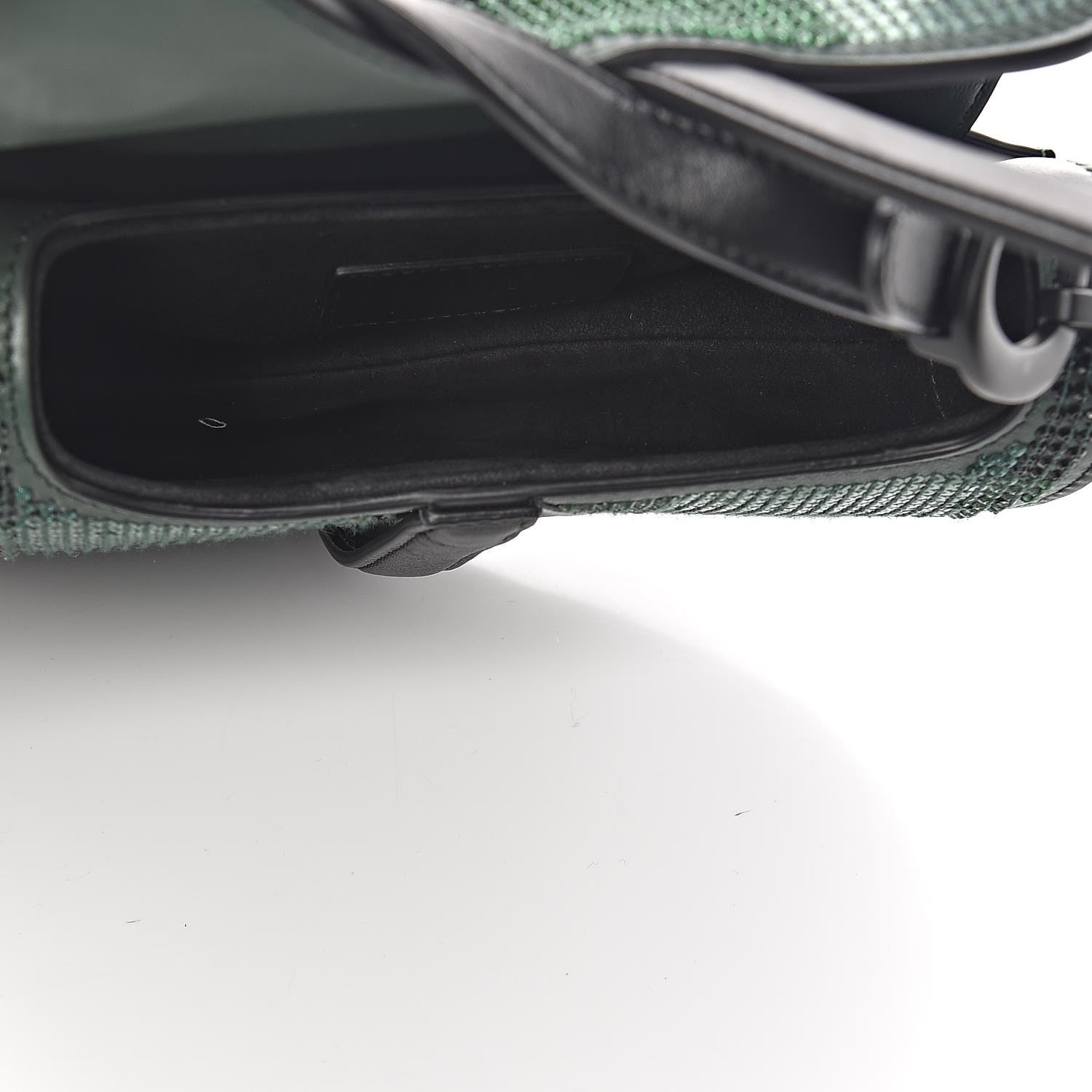 Christian Dior Crystal Calfskin Mini Saddle Bag Green Multi 5 of 9