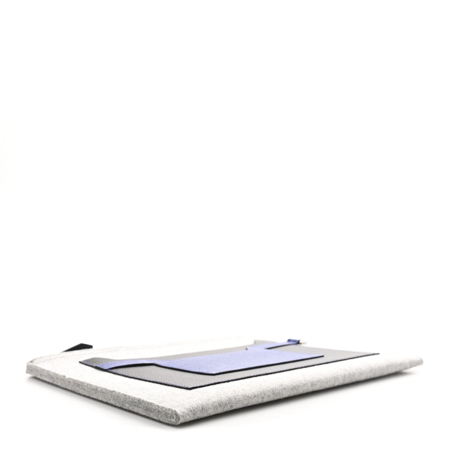 Felt Epsom Colorblock Toodoo 29 Zip Pouch Gris Clair Bleu Electrique Black