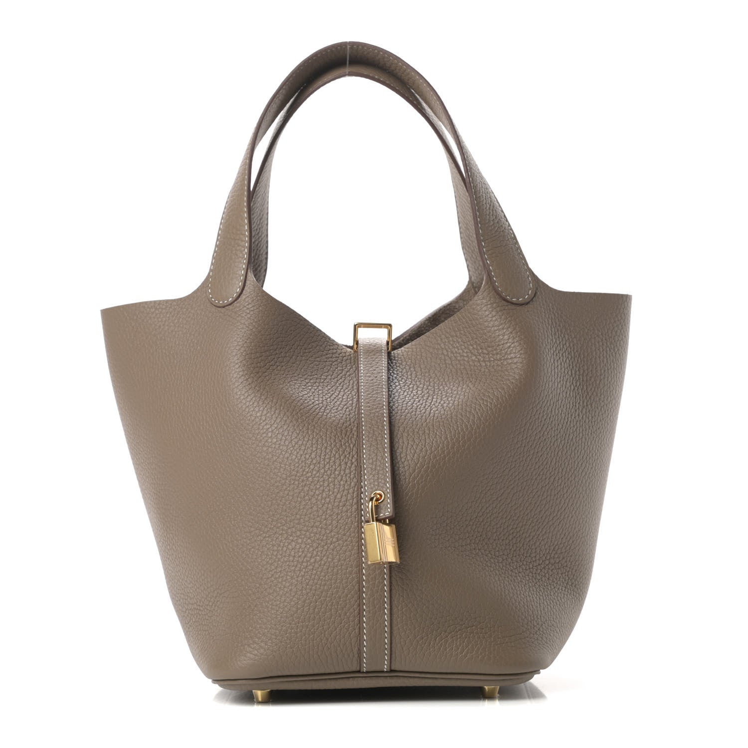 Hermes Taurillon Clemence Picotin Lock 22 MM Etoupe 1 of 11