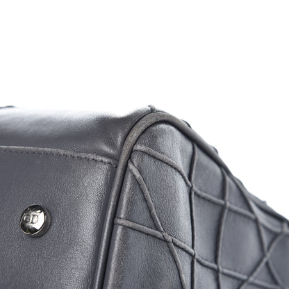 Christian Dior Lambskin Cannage Granville Polochon Grey 13 of 20